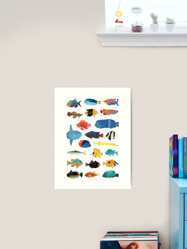 Tropical Fish chart Art Print for Sale by polymolystudio