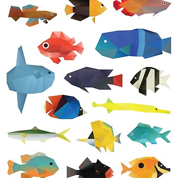 Tropical Fish chart Art Print for Sale by polymolystudio