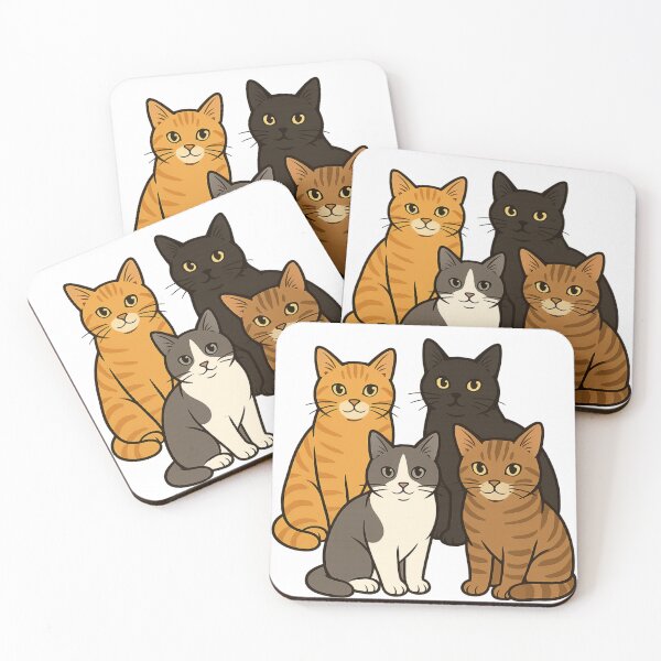 Item preview, Cute Cartoon Cats Illustration – Adorable Multi-Cat Design for Cat Lovers designed and sold by  ADBIB Design.