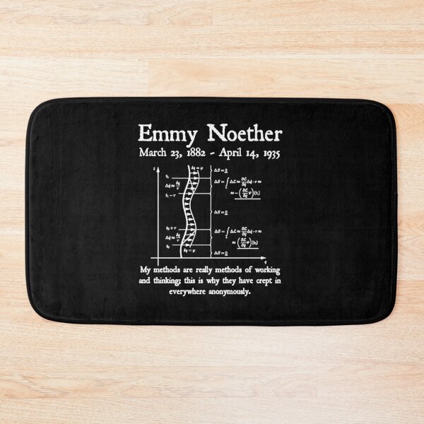 Item preview, Nerdy Vintage Emmy Noether My Methods Are Really Methods of Working and Thinking Math Science Teacher White Text designed and sold by MathWare MathClips.