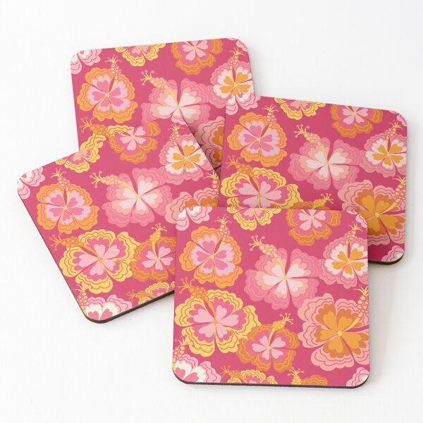 Item preview, Hot Tropical Hibiscus Floral | Hot Tropics| Vibrant Colour designed and sold by Annette Chabidon Studio.