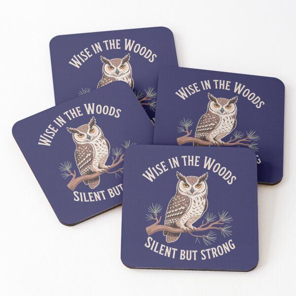 Item preview, OWL - WISE IN THE WOODS SILENT BUT STRONG designed and sold by 123ks.