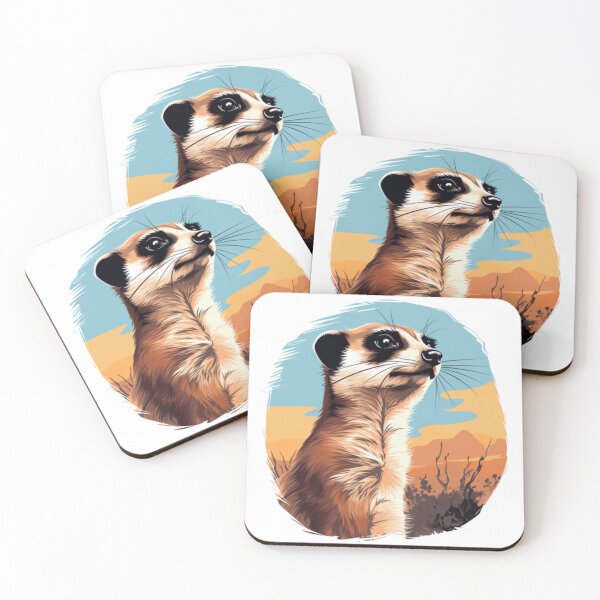 Item preview, Meerkat in the Desert – Cute Wildlife Illustration designed and sold by AvanasShop.