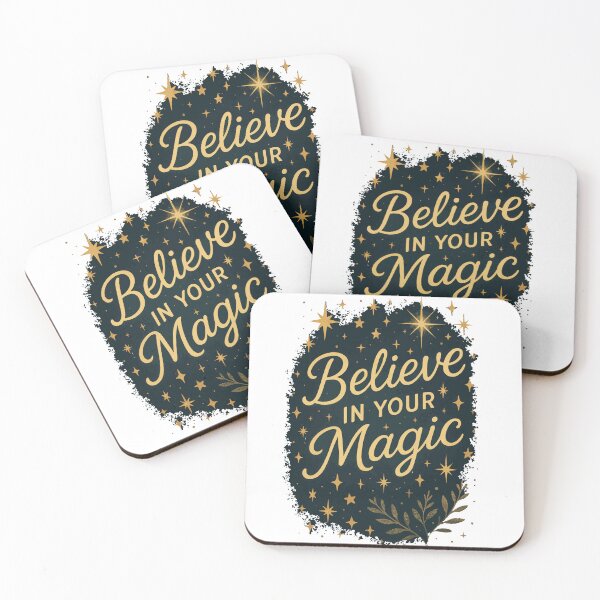 Item preview, Believe in Your Magic – Cosmic Stars & Glowing Handwritten Script Inspirational Design designed and sold by DaEeX.