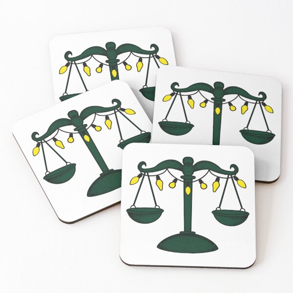 Item preview, Scales of Justice Christmas Lights – Yellow | Bright Legal Holiday Sticker designed and sold by MagicMe-JD.