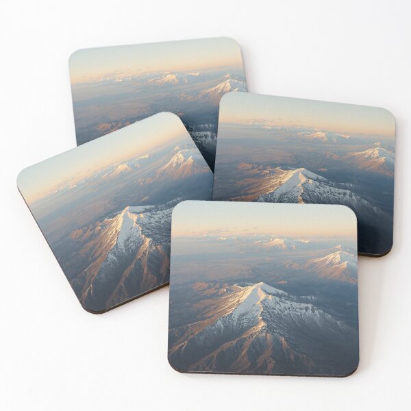 Item preview, View from above of mountain peaks in winter. designed and sold by Knock on my door.