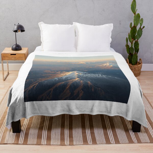Item preview, View from above of mountain peaks in winter. designed and sold by Knock on my door.
