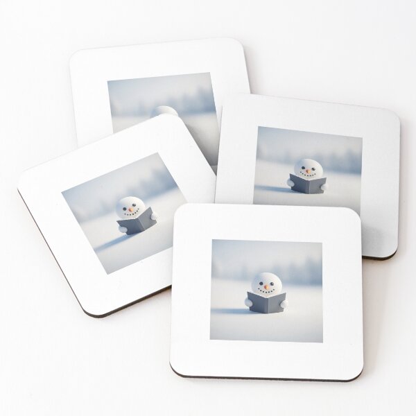 Item preview, Snowman reading a book-cozy winter illustration  designed and sold by mayatA-rt.