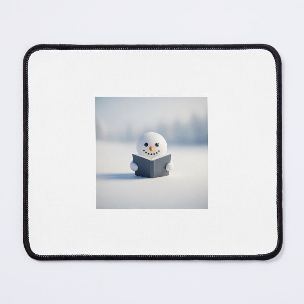 Item preview, Snowman reading a book-cozy winter illustration designed and sold by mayatA-rt.