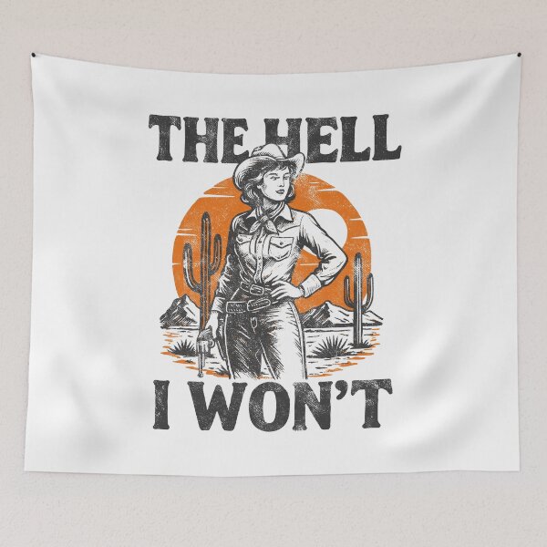 Item preview, The Hell I Won’t Shirt – Western Cowgirl T-Shirt  designed and sold by TeeByDesignsCo®.