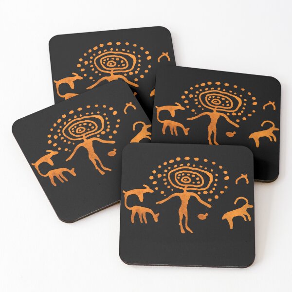 Item preview,  San Rock Art – Ancient Bushman Figure and Animals, South Africa designed and sold by SilentRocks.