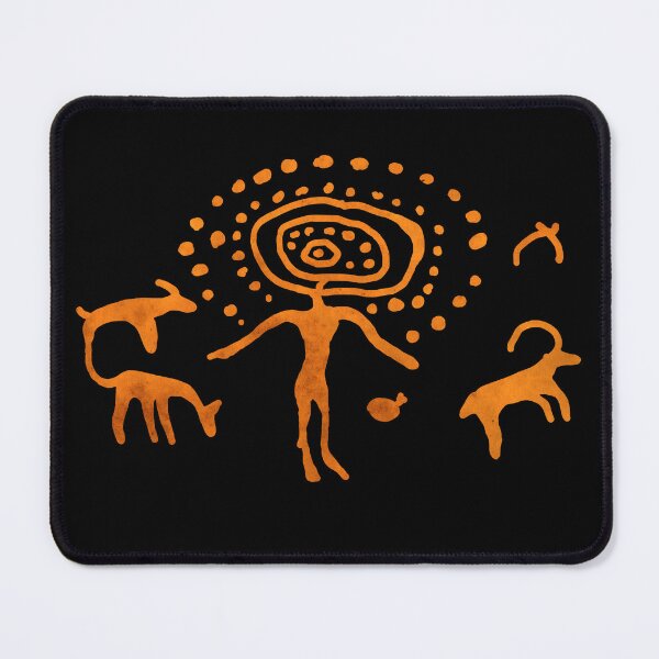 Item preview, San Rock Art – Ancient Bushman Figure and Animals, South Africa designed and sold by SilentRocks.