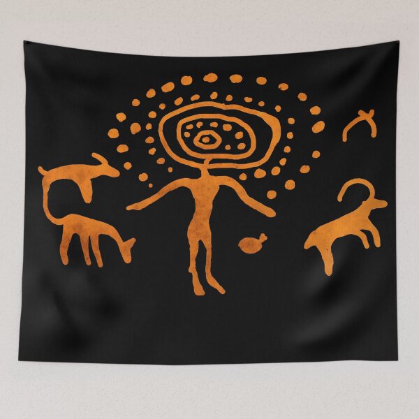 Item preview,  San Rock Art – Ancient Bushman Figure and Animals, South Africa designed and sold by SilentRocks.