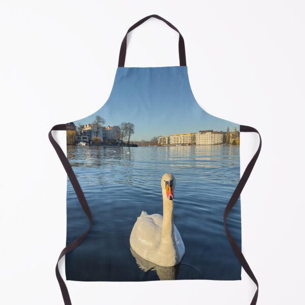 Item preview, Elegant Swan on Blue Water designed and sold by TsvietkovaArt.
