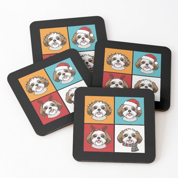 Item preview, Pop Art Christmas Shih Tzu– Colorful Holiday Dog Lover designed and sold by The Real Life Symphony.