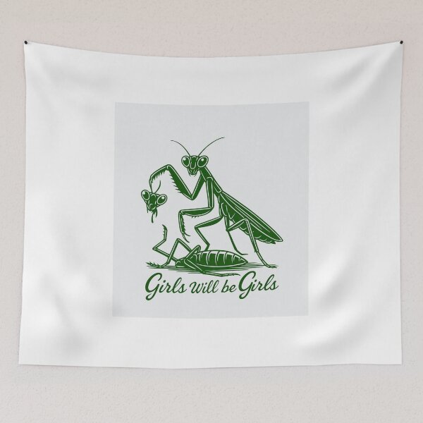 Item preview, Girls will be Girls Praying Mantis designed and sold by peachkeen88.