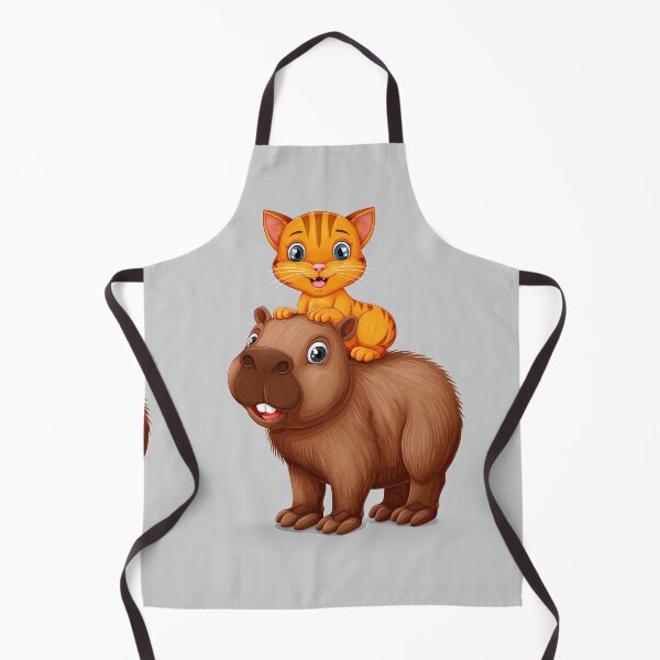 Item preview, An orange kitten and its capybara friend cartoon style. designed and sold by Piotrek0001.