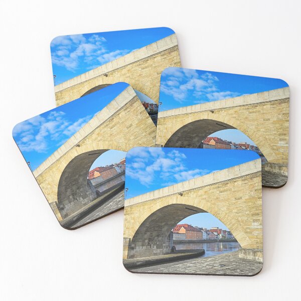 Item preview, Stone Bridge in old town of Regensburg city, Germany. designed and sold by goceris.