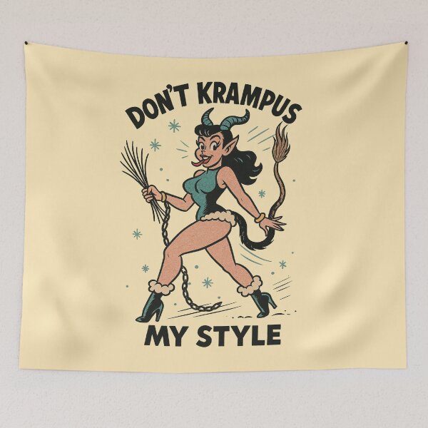 Item preview, Don’t Krampus My Style Retro Pinup Christmas Devil designed and sold by Victor Shadehorn.