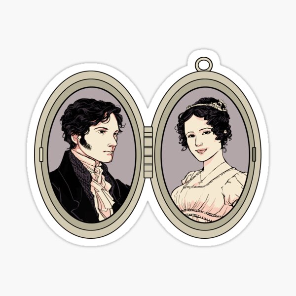 Pride And Prejudice Lizzie And Darcy Sticker For Sale By Meetingymaker Redbubble