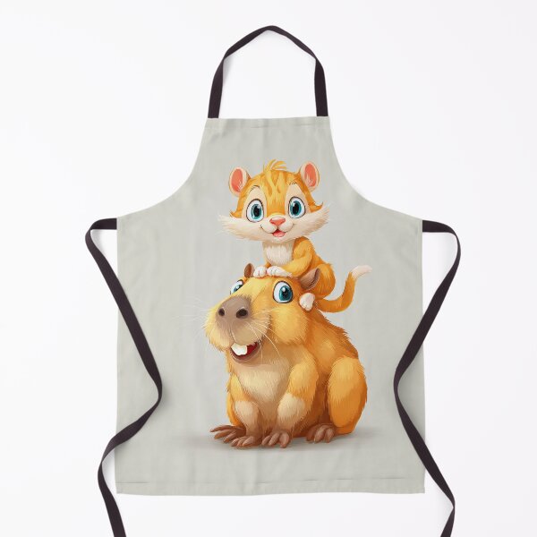 Item preview, An orange kitten riding on its friend the capybara's back. designed and sold by Piotrek0001.
