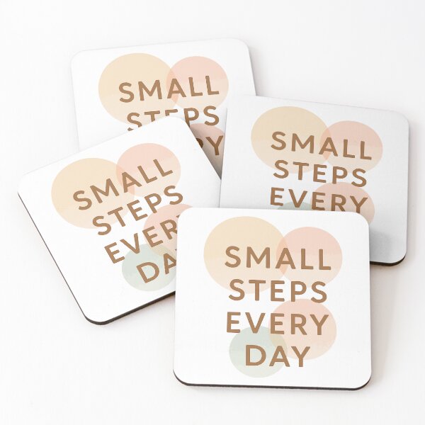 Item preview, Small Steps Every Day – Minimal Motivational Poster with Pastel Circles & Soft Gradients designed and sold by DaEeX.