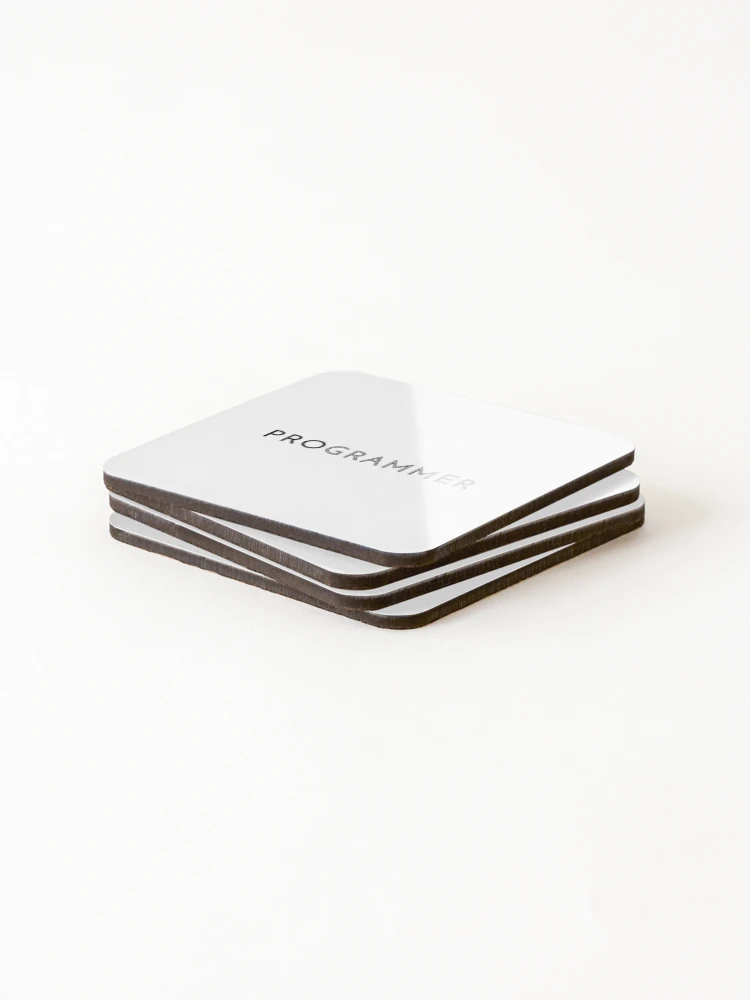 Thumbnail 4 of 5, Coasters (Set of 4), Programmer (Inverted) designed and sold by developer-gifts.