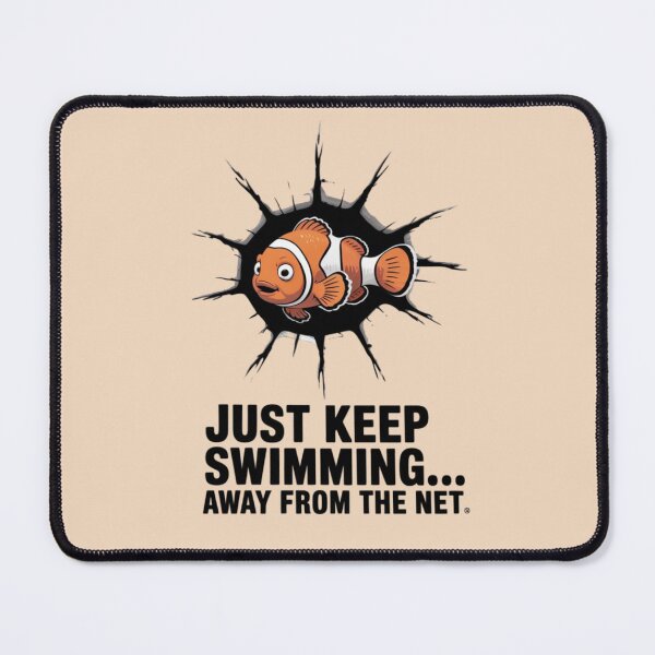 Item preview, Finding Nemo - Just Keep Swimming, Away From The Net. designed and sold by 123ks.