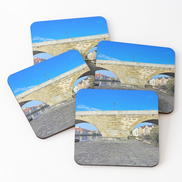 Item preview, Old stone Bridge in old town of Regensburg city, Germany. designed and sold by goceris.