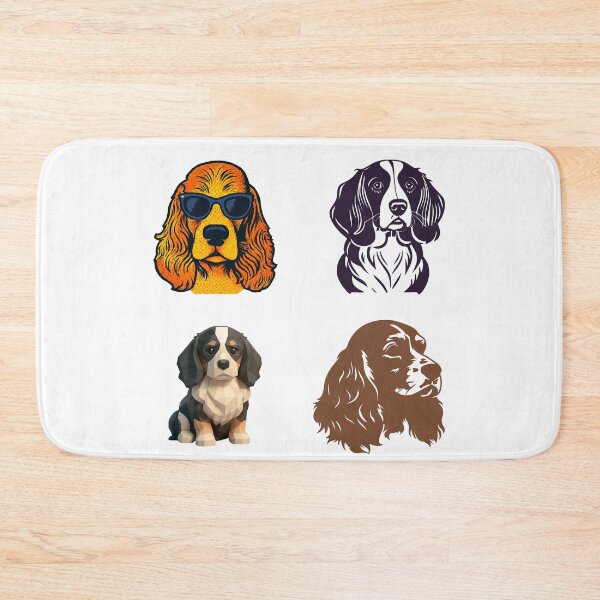 Item preview, Cocker Spaniel Dog Sticker Pack: Cool Puppy Poly Art & Vintage Retro Vinyl Decals designed and sold by VibranPalette.