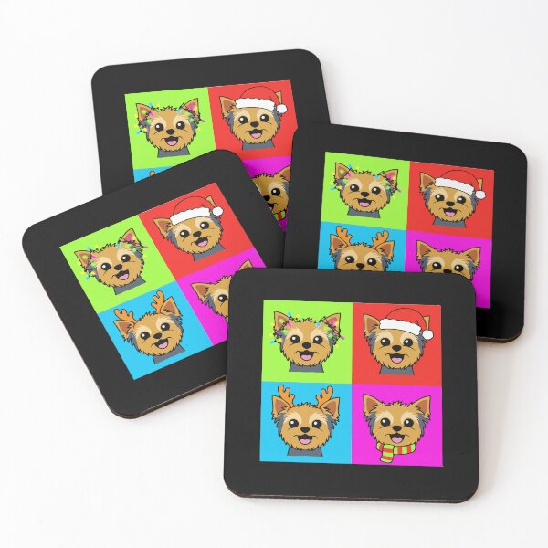 Item preview, Pop Art Christmas Yorkshire Terrier – Colorful Holiday Dog Lover designed and sold by The Real Life Symphony.