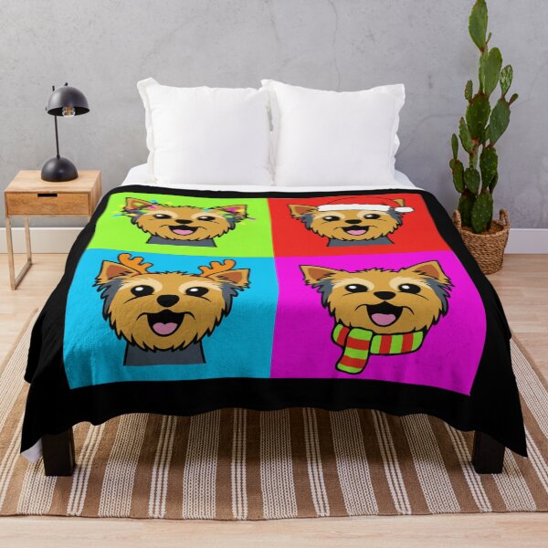 Item preview, Pop Art Christmas Yorkshire Terrier – Colorful Holiday Dog Lover designed and sold by The Real Life Symphony.
