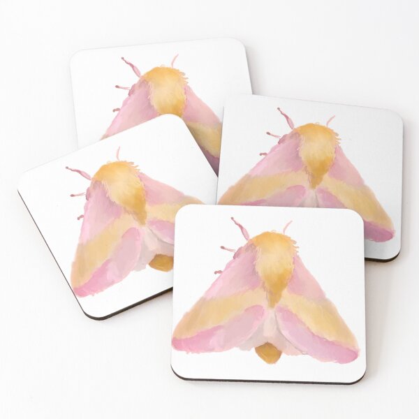 Item preview, Dryocampa rubicunda – Rosy Maple Moth Illustration designed and sold by creativevandal.