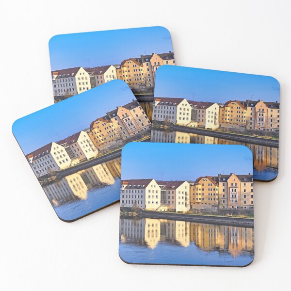 Item preview, Beautiful old buildings are reflected in the Danube, Regensburg, Germany designed and sold by goceris.