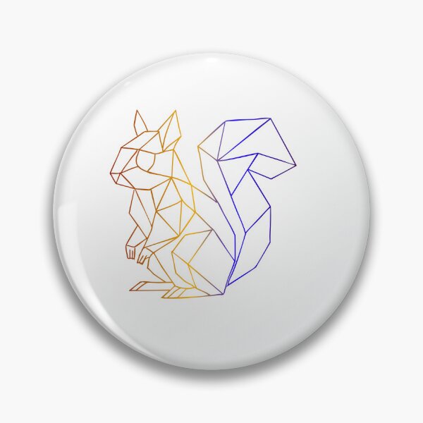 Item preview, Geometric Rainbow Line Art Squirrel designed and sold by SecretSquirrellDesigns.