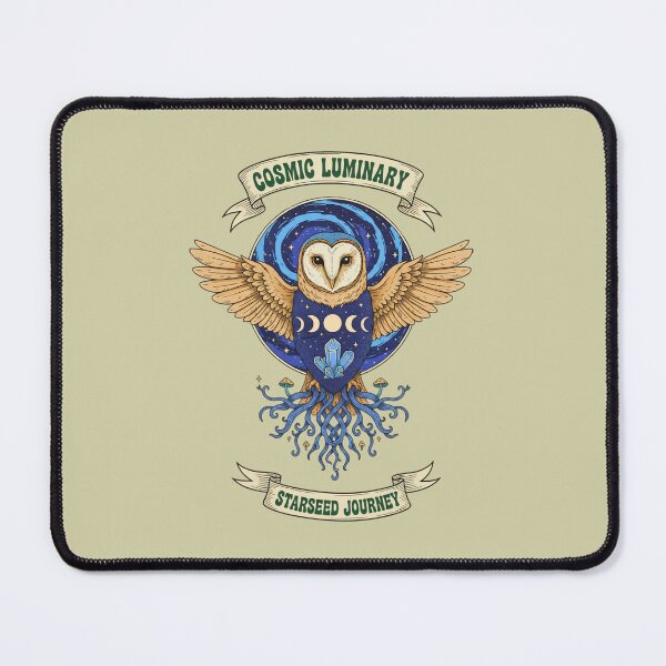 Item preview, Cosmic Luminary Starseed Journey - Mystical Owl and Celestial Art designed and sold by AwesomeBeyondLimits.
