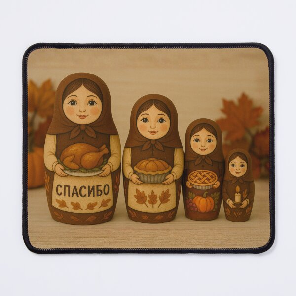 Item preview, Matryoshka Thanksgiving Gathering designed and sold by Russian101.