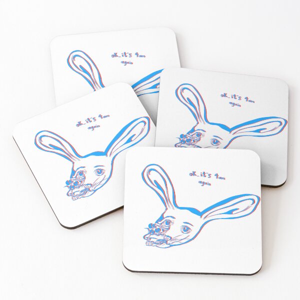 Item preview, Trippy Rabbit Art - OK It's 4am Again Glitch designed and sold by Addy Lu Art.
