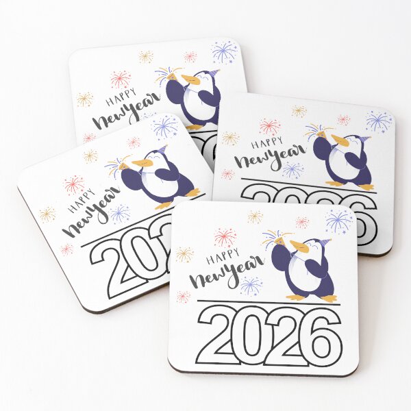Item preview, Happy New Year 2026 Penguin with fireworks designed and sold by BlesstB.