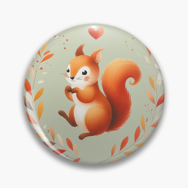 Item preview, Watercolor squirrel with heart – Autumn colors designed and sold by NLCrea.
