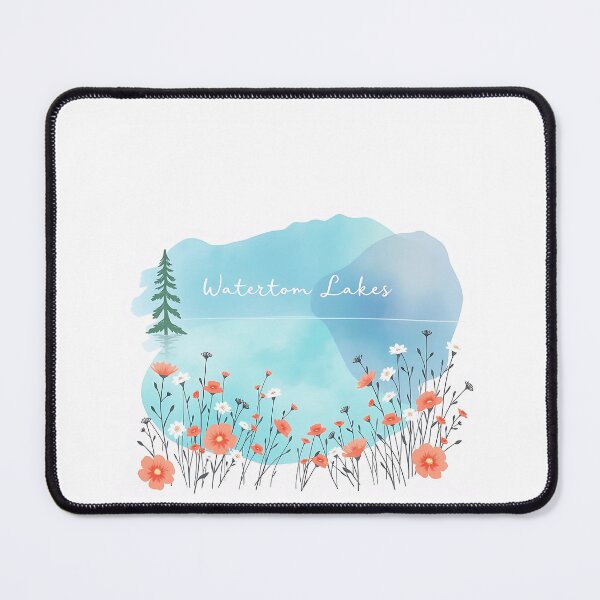 Item preview, Waterton Lakes in Aqua and Coral designed and sold by sharon1210.