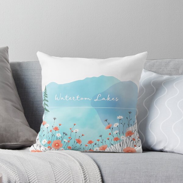 Item preview, Waterton Lakes in Aqua and Coral designed and sold by sharon1210.