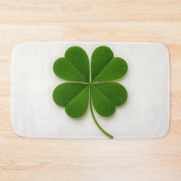 Item preview, Four-Petal Clover on White – Minimal Lucky Botanical Design designed and sold by EmeraldeaArt.