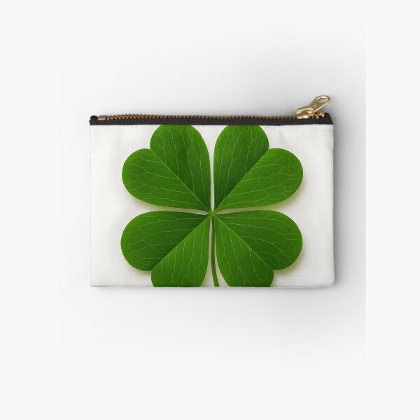 Item preview, Four-Petal Clover on White – Minimal Lucky Botanical Design designed and sold by EmeraldeaArt.
