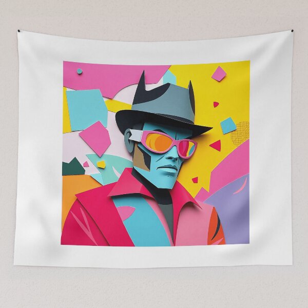 Item preview, Vibrant Paper Collage Vigilante designed and sold by sharon1210.