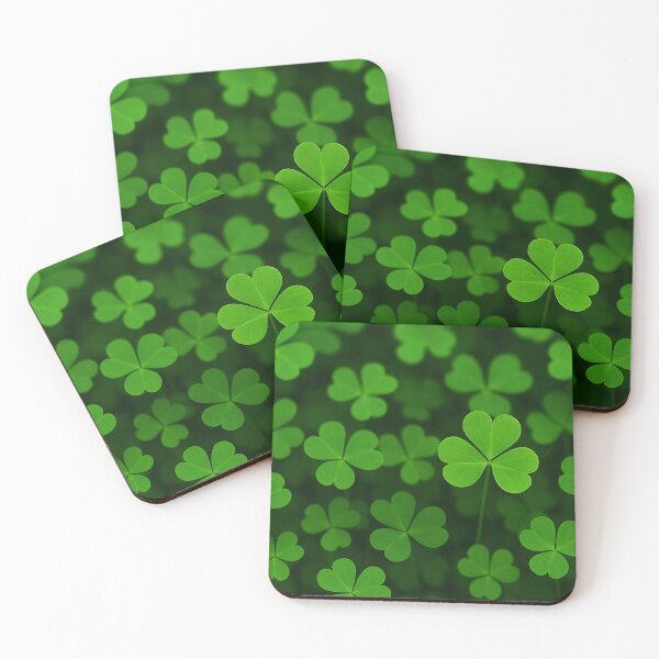Item preview, Green Clovers Nature Photo – Fresh Botanical Foliage designed and sold by EmeraldeaArt.