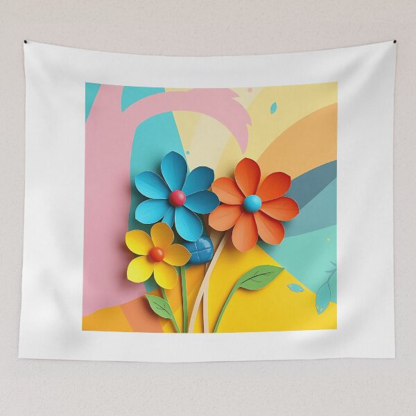 Item preview, Colorful Paper Collage Pill Flowers designed and sold by sharon1210.