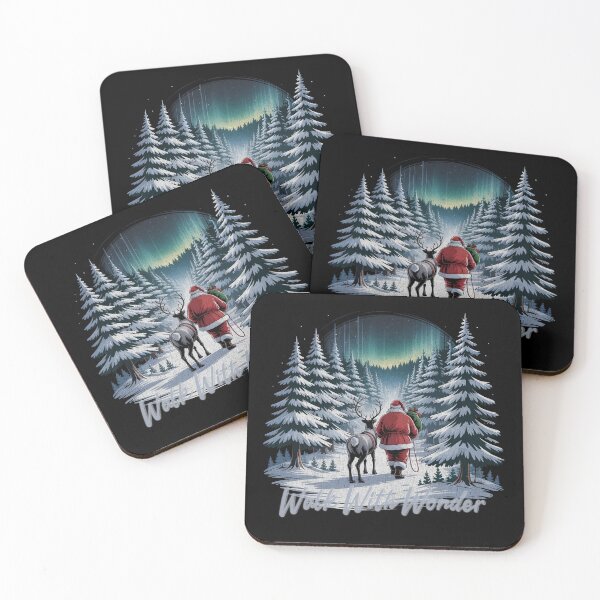 Item preview, Walk With Wonder – Santa & Reindeer Winter Night Scene designed and sold by EpochFusion.