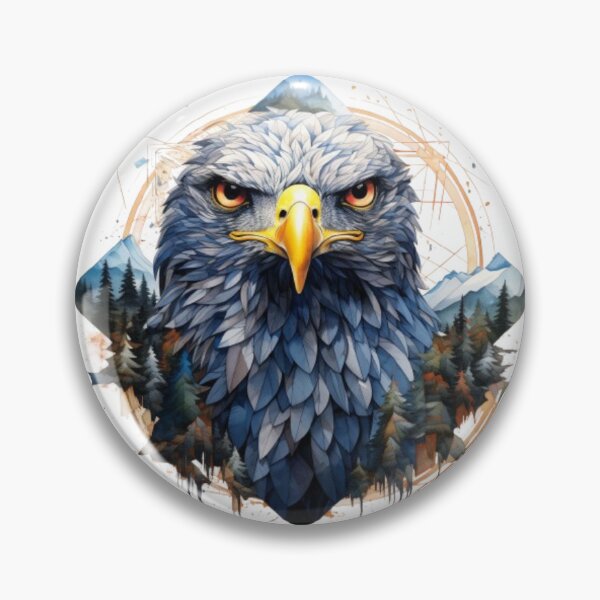 Item preview, Majestic Eagle – Geometric Wildlife Art Design designed and sold by AvanasShop.