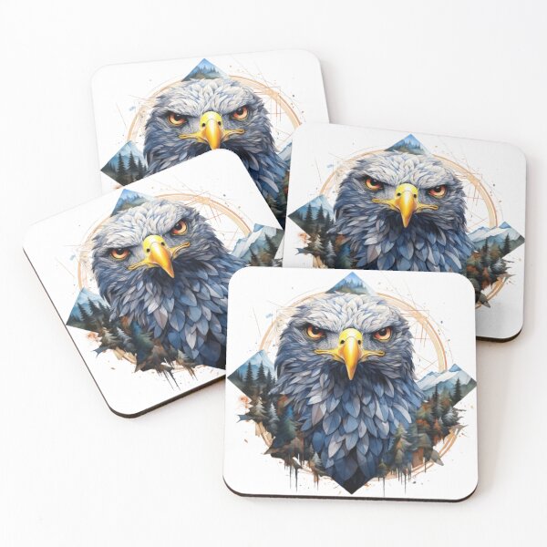 Item preview, Majestic Eagle – Geometric Wildlife Art Design designed and sold by AvanasShop.